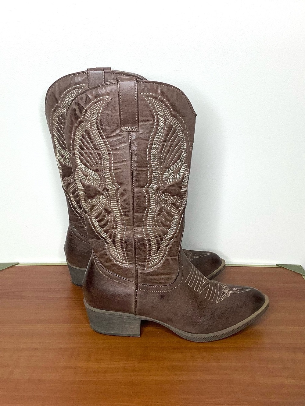 < Coconuts by Matisse Chance Brown Faux-Leather Cowgirl Boots >